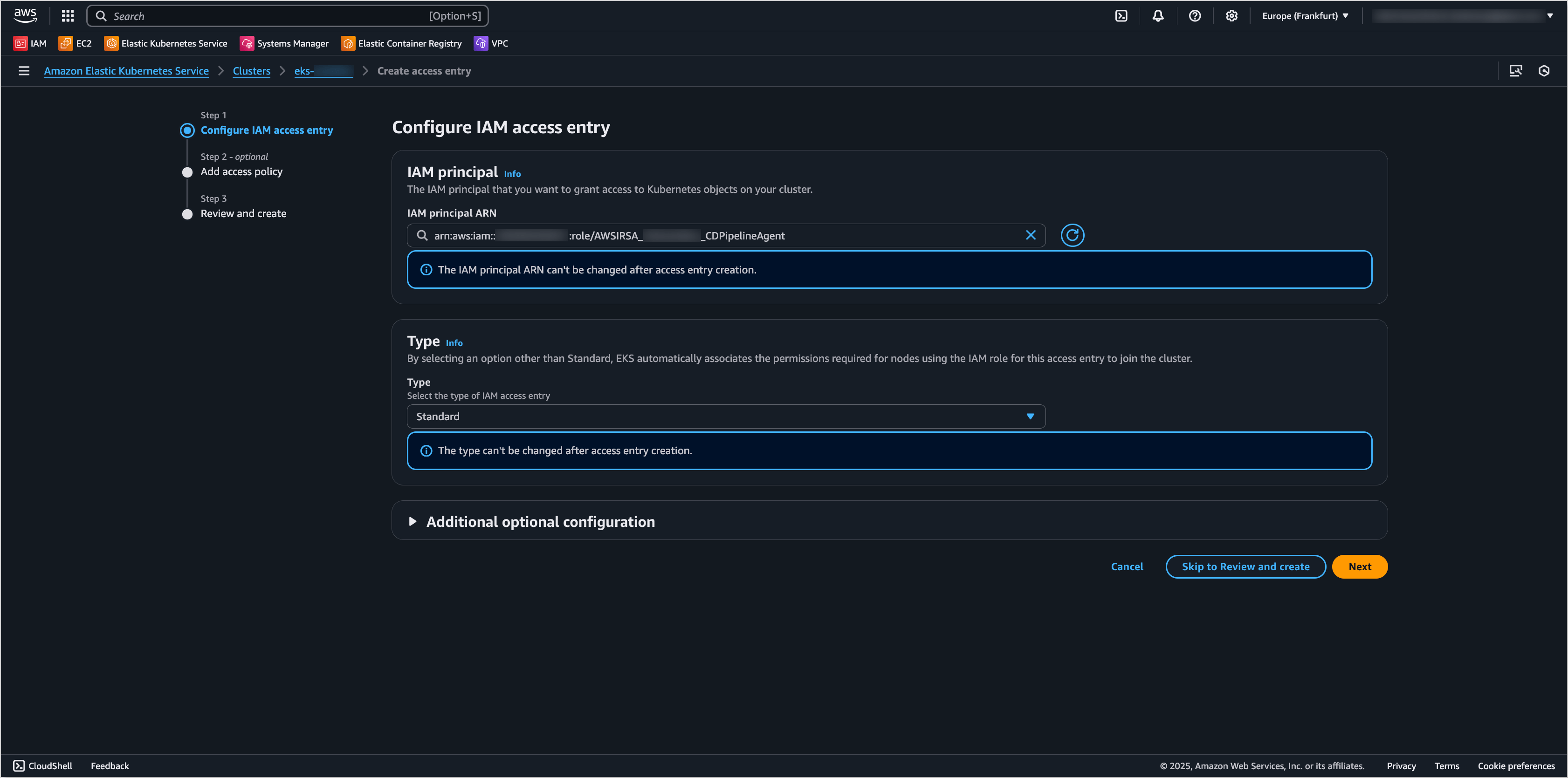 Configure IAM Access Entry