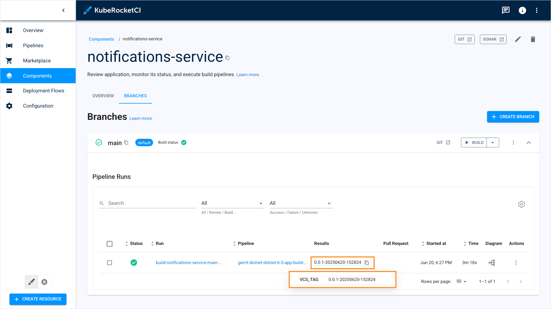 Pipeline results in codebase details page